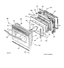 DOOR Diagram and Parts List for JT950SY1SS  General Electric Wall Oven