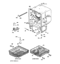 BODY PARTS Diagram and Parts List for GSD3230Z01WW  General Electric Dishwasher