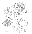 Part Location Diagram of WB07K10065 GE TRIM HANDLE (ALMOND)