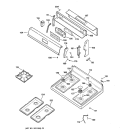 Part Location Diagram of WB62K10009 GE COOKTOP (BLACK)
