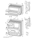 DOORS Diagram and Parts List for TBG14JABDRAD  General Electric Refrigerator