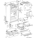 CABINET Diagram and Parts List for TBG14JABDRAD  General Electric Refrigerator