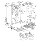 CABINET Diagram and Parts List for TBG14DABDRWH  General Electric Refrigerator