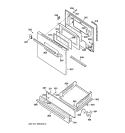 DOOR & DRAWER PARTS Diagram and Parts List for JGBS07PEA1WW  General Electric Range