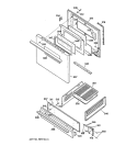 DOOR & DRAWER PARTS Diagram and Parts List for JGBS15PEA1WH  General Electric Range