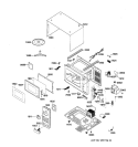 Section Diagram and Parts List for JE510BW03  General Electric Microwave
