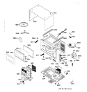 Section Diagram and Parts List for JE520BW03  General Electric Microwave
