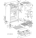 CABINET Diagram and Parts List for TBT18TAYGRAD  General Electric Refrigerator