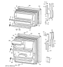 DOORS Diagram and Parts List for TBG14JAZERAD  General Electric Refrigerator