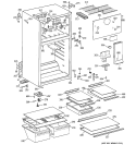 CABINET Diagram and Parts List for TBG14JAZERAD  General Electric Refrigerator