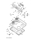 CONTROL PANEL & COOKTOP Diagram and Parts List for JBP30AA2  General Electric Range