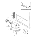 SYSTEM Diagram and Parts List for FCM7DAAWH  General Electric Freezer
