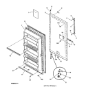 DOOR Diagram and Parts List for FUM14DXAARWH  General Electric Freezer