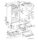 CABINET Diagram and Parts List for TBT16NABBRAA  General Electric Refrigerator