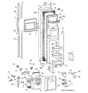 FREEZER DOOR Diagram and Parts List for TFX28PBBAAA  General Electric Refrigerator