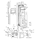 FREEZER DOOR Diagram and Parts List for TFX30PPBAWW  General Electric Refrigerator