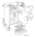 CABINET Diagram and Parts List for TBG14SACBRAA  General Electric Refrigerator