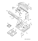 CONTROL PANEL & COOKTOP Diagram and Parts List for RGB745WEA1WW  Hotpoint Range