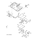 GAS & BURNER PARTS Diagram and Parts List for RGB744WEA1WW  Hotpoint Range