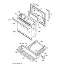DOOR & DRAWER PARTS Diagram and Parts List for RGB530BEA1AD  Hotpoint Range