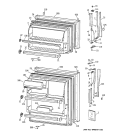 DOORS Diagram and Parts List for CTG16EABDRWH  Hotpoint Refrigerator
