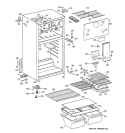 CABINET Diagram and Parts List for CTG16EABDRWH  Hotpoint Refrigerator