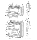 DOORS Diagram and Parts List for CTG16GABDRWH  Hotpoint Refrigerator