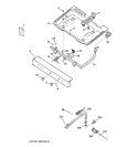 GAS & BURNER PARTS Diagram and Parts List for RGB508PEA1AD  Hotpoint Range