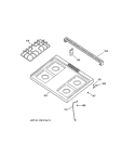 COOKTOP Diagram and Parts List for RGB501PPA1WH  Hotpoint Range