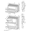 DOORS Diagram and Parts List for CTX14CAZJRAD  Hotpoint Refrigerator