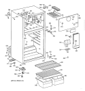 CABINET Diagram and Parts List for CTX14CAZJRAD  Hotpoint Refrigerator