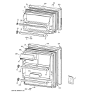 DOORS Diagram and Parts List for CTX14EYBFRAA  Hotpoint Refrigerator