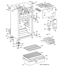CABINET Diagram and Parts List for MTX16EAZGRAD  General Electric Refrigerator