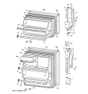 DOORS Diagram and Parts List for MTX17BAZGRAD  General Electric Refrigerator