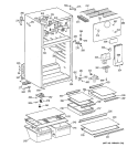 CABINET Diagram and Parts List for MTX17KAZGRWH  General Electric Refrigerator
