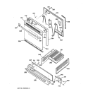 DOOR & DRAWER PARTS Diagram and Parts List for LGB116BPA1WH  General Electric Range