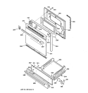 DOOR & DRAWER PARTS Diagram and Parts List for LGB126BEA1WH  General Electric Range