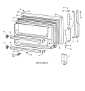 FREEZER DOOR Diagram and Parts List for TBX21JIZBRAA  General Electric Refrigerator