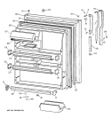 FRESH FOOD DOOR Diagram and Parts List for TBX21JIZBRAA  General Electric Refrigerator