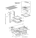 SHELF PARTS Diagram and Parts List for TBX21JIZBRAA  General Electric Refrigerator