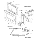 CONTROL PANEL, DOOR & MISC. PARTS Diagram and Parts List for JE1050WA01  General Electric Microwave