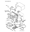 BODY PARTS Diagram and Parts List for JE1050WA01  General Electric Microwave