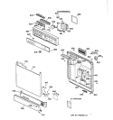 Part Location Diagram of WD34X10186 GE ESCUTCHEON