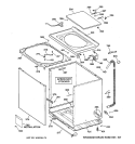 CABINET, COVER & FRONT PANEL Diagram and Parts List for WJSR2080V1WW  General Electric Washer