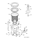 TUB, BASKET & AGITATOR Diagram and Parts List for WCCB2050V1AC  General Electric Washer