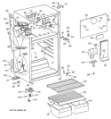 CABINET Diagram and Parts List for TBH14SIXRLAD  General Electric Refrigerator