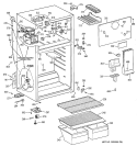 CABINET Diagram and Parts List for TBX16SABBRAA  General Electric Refrigerator