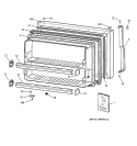 FREEZER DOOR Diagram and Parts List for TBX18IABARAA  General Electric Refrigerator