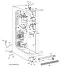 FREEZER SECTION Diagram and Parts List for TFX20SABAAA  General Electric Refrigerator