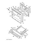 DOOR & DRAWER PARTS Diagram and Parts List for JGBC16GEP7  General Electric Range